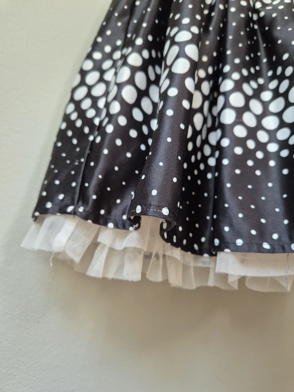 5T Black and White Polka Dot Dress